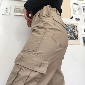 Tan high waisted cargo pants